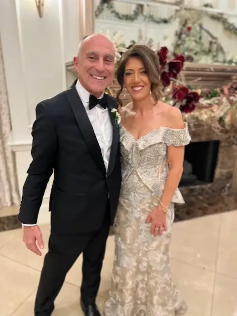Joanne Mancini in Jovani mother of the bride dress