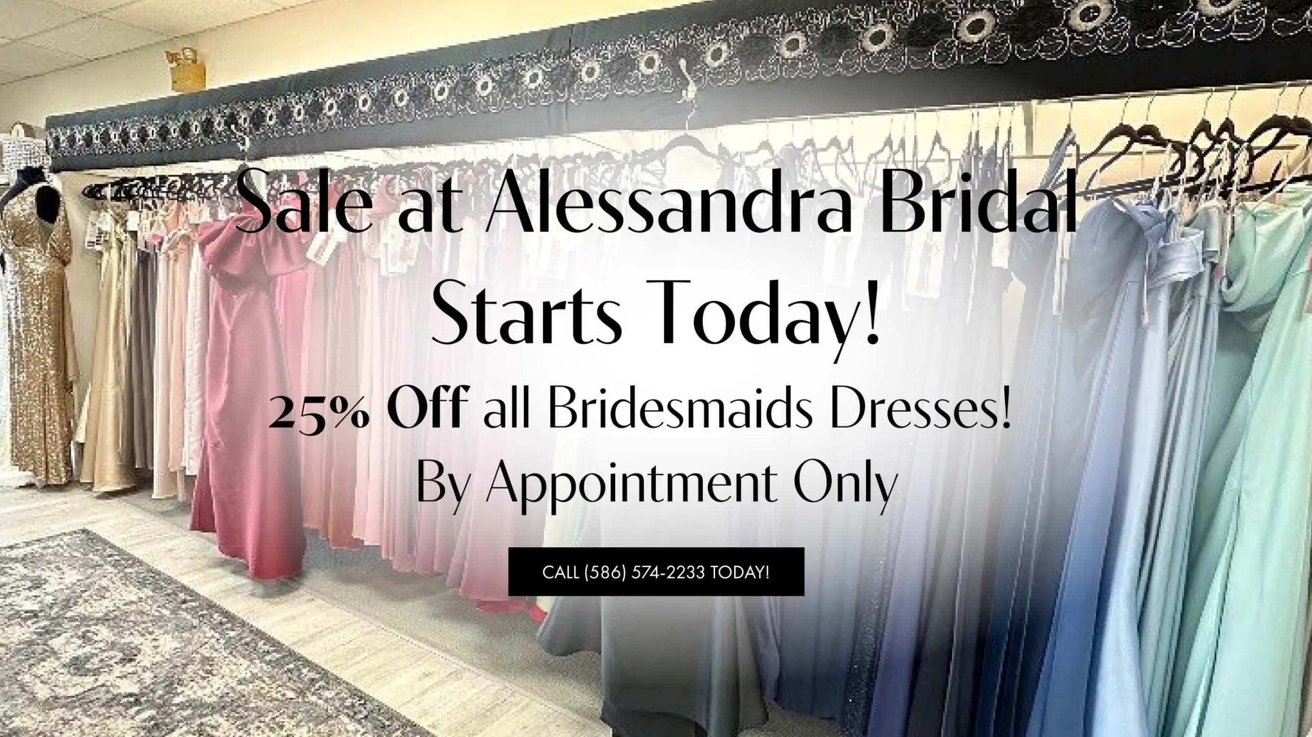 bridesmaids sale event banner